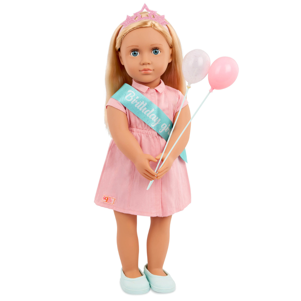 Our Generation Lalka Brenna z balonikami – stylizacja na przyjęcie urodzinowe 46 cm