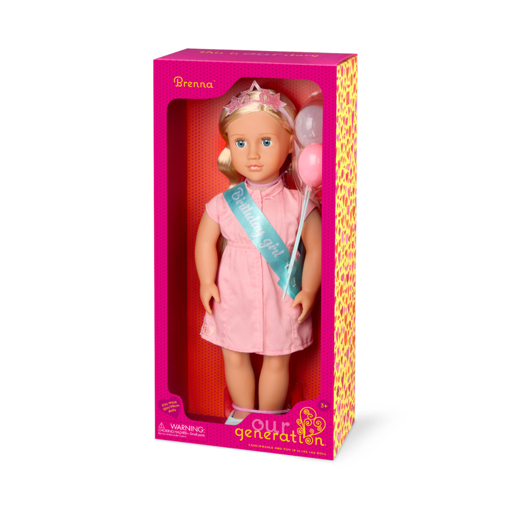 Our Generation Lalka Brenna z balonikami – stylizacja na przyjęcie urodzinowe 46 cm