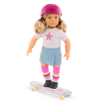 Our Generation Lalka Ollie skaterka z deskorolką, zginane łokcie i kolana 46 cm