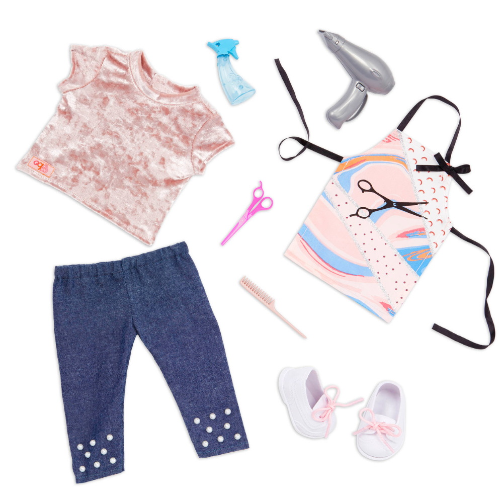 Our Generation Zestaw ubranek deluxe strój fryzjerski