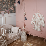 Muzpony Sztruksowa rozkładana mini sofa dziecięca Off White