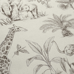 PASTELOVELOVE Tapeta na ścianę dla dzieci, w pasach Safari - cream