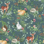 PASTELOVELOVE Tapeta na ścianę dla dzieci, w pasach Woodland - zielona