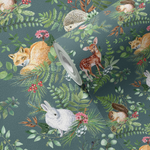 PASTELOVELOVE Tapeta na ścianę dla dzieci, w pasach Woodland - zielona