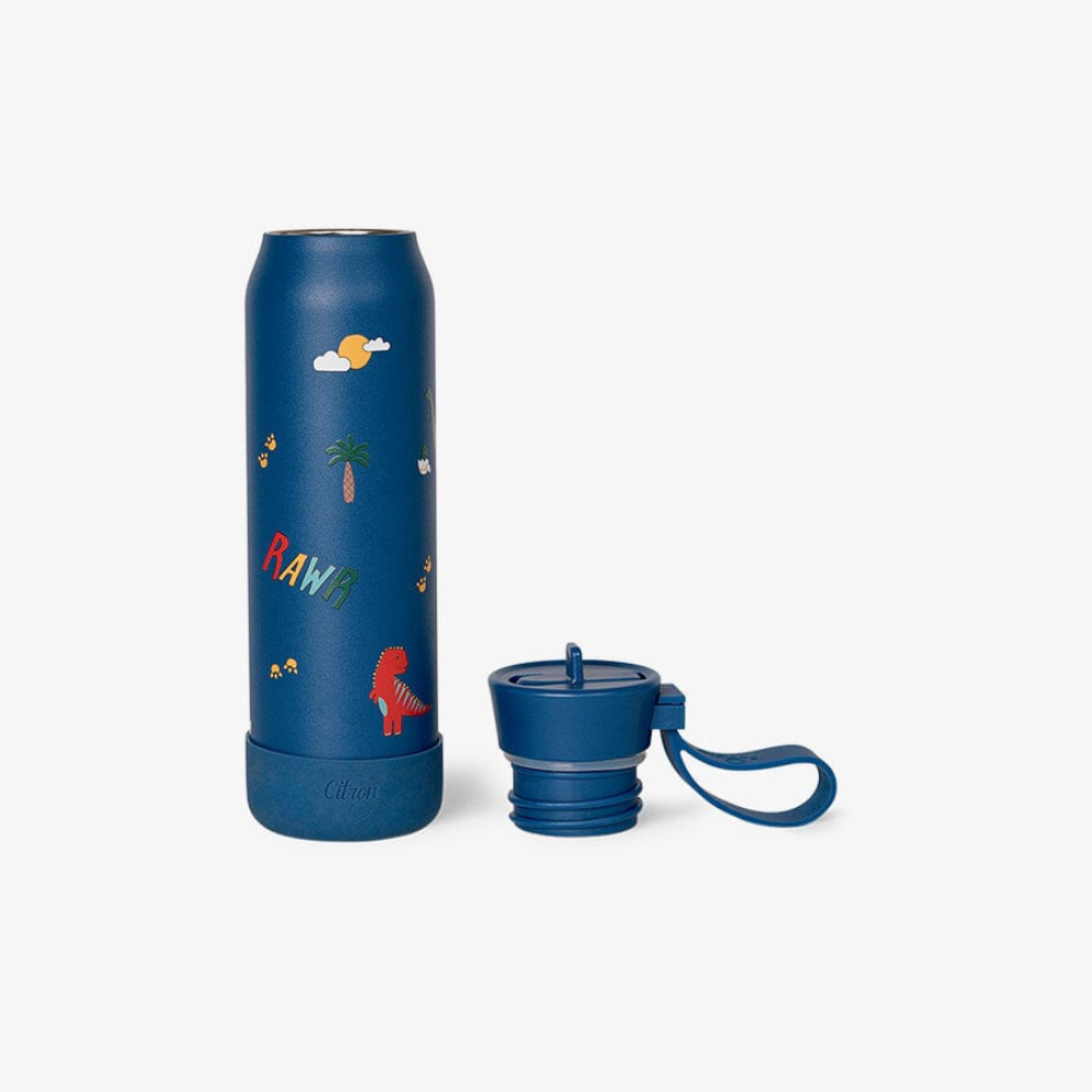 Citron Butelka Termiczna ze Stali Nierdzewnej 350ml - Blue dino