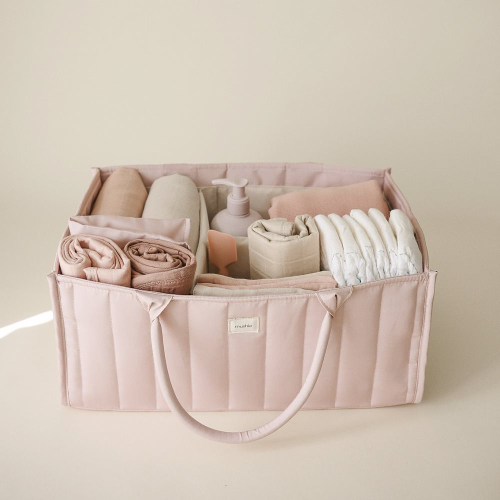 Mushie Organizer na pieluszki Blush