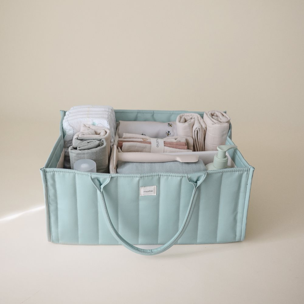 Mushie Organizer na pieluszki Roman Green