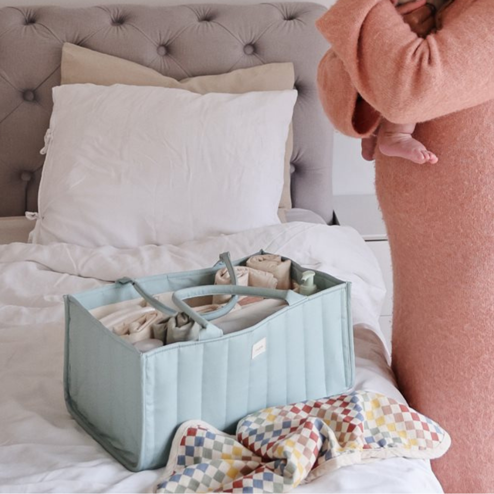 Mushie Organizer na pieluszki Roman Green