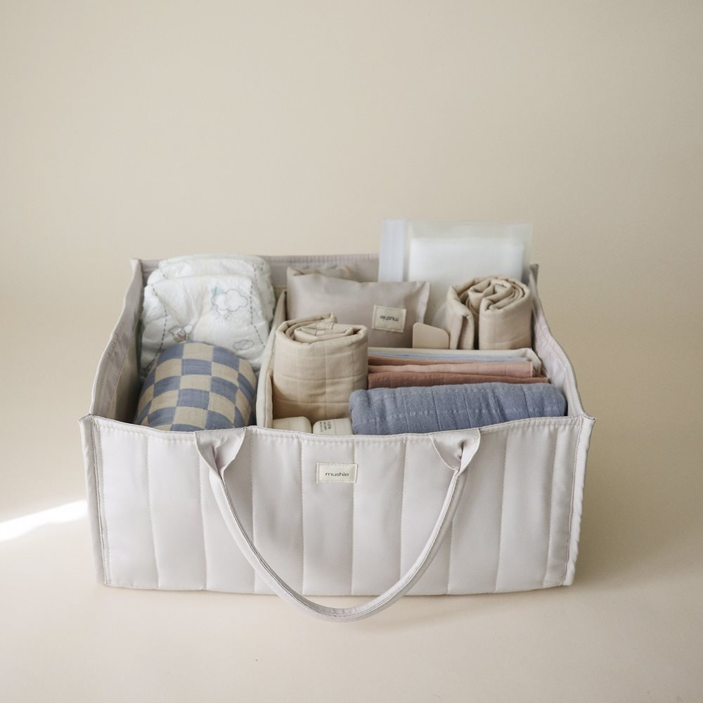 Mushie Organizer na pieluszki Ivory
