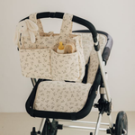 Babyshower uniwersalna mata do wózka olive bloom canvas