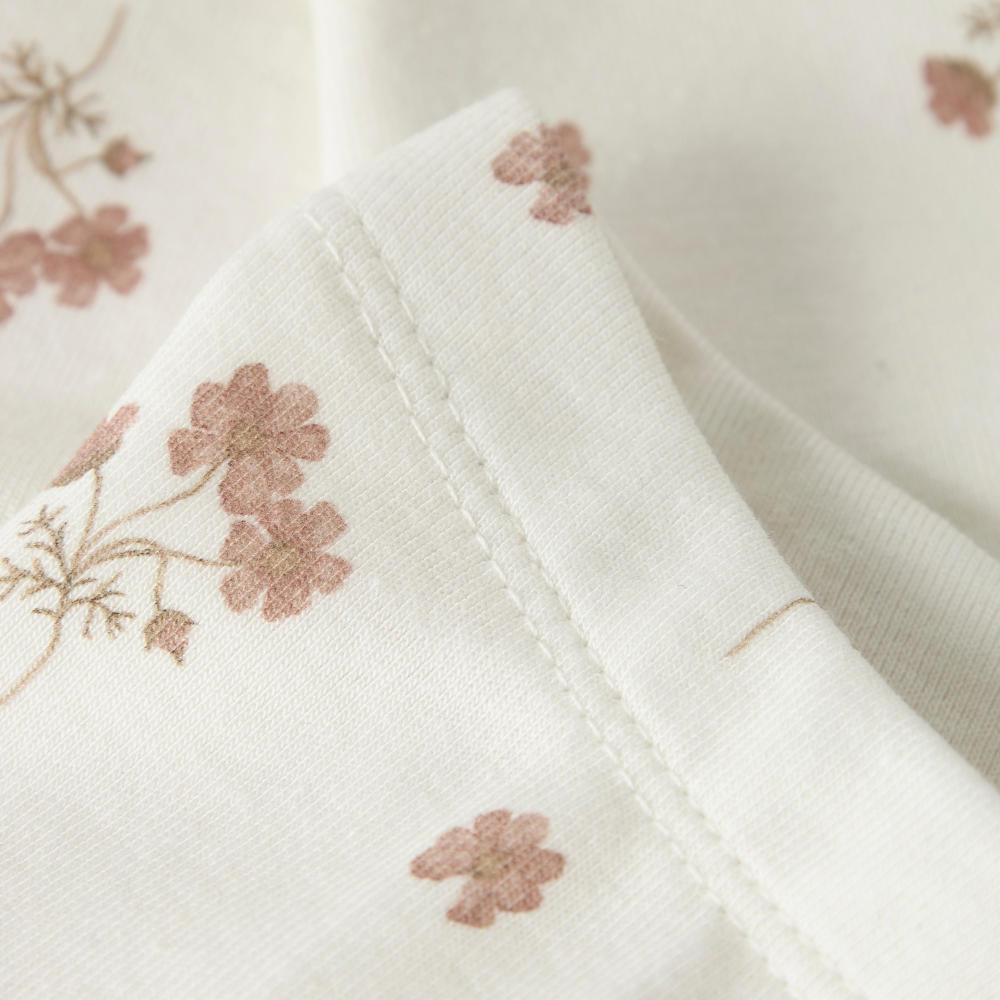 Lil’ Atelier Legginsy niemowlęce Coconut Milk Flower Pink NBFLAYO