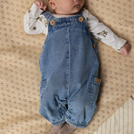 Lil’ Atelier Ogrodniczki niemowlęce Medium Blue Denim NBNTAYA