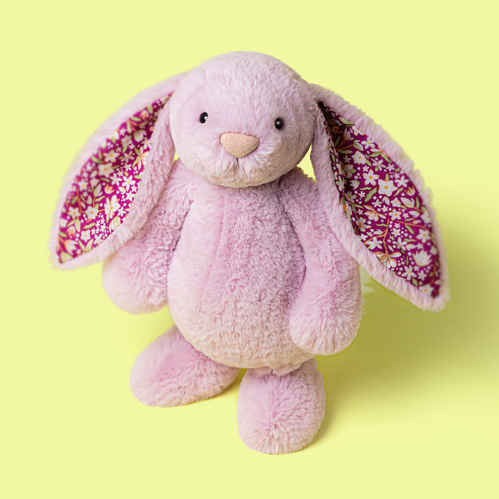 Jellycat Przytulanka Króliczek LUX Liliowy z Kwiecistymi Uszami 31 cm