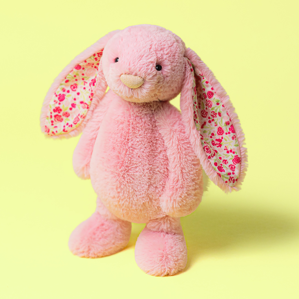 Jellycat Przytulanka Króliczek LUX Różowy z Kwiecistymi Uszami 31 cm