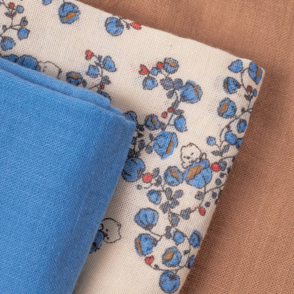 That’s mine Pieluszki muślinowe 3-pack Bora Flora bunnies rouge