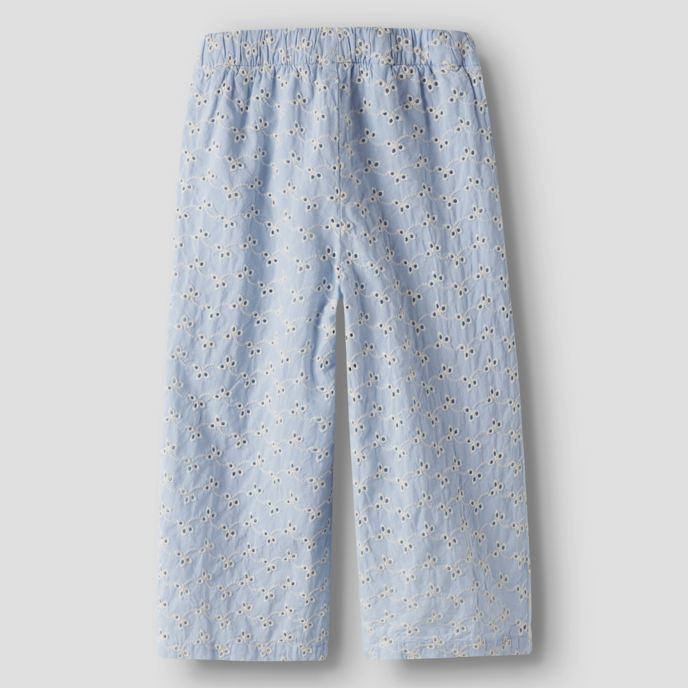 Lil’ Atelier Spodnie dziecięce dla dziewczynki szerokie Zen Blue NMFTESSIE