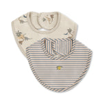 Konges Slojd Śliniaki dla niemowlaka Kubi/Stripe Blue 2-pak