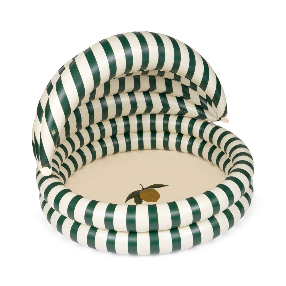 Konges Slojd Basen z daszkiem dla dzieci Green Stripe