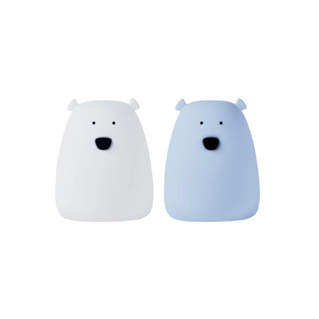 Rabbit & Friends Zestaw 2 lampek nocnych dla dzieci Mini Misie Biały i Arktyczny Błękit