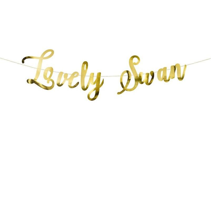 Party Deco Baner Lovely Swan 64x21,3cm - 4kidspoint.pl