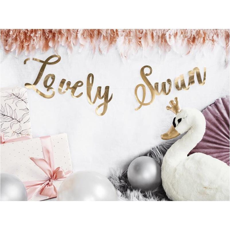 Party Deco Baner Lovely Swan 64x21,3cm - 4kidspoint.pl