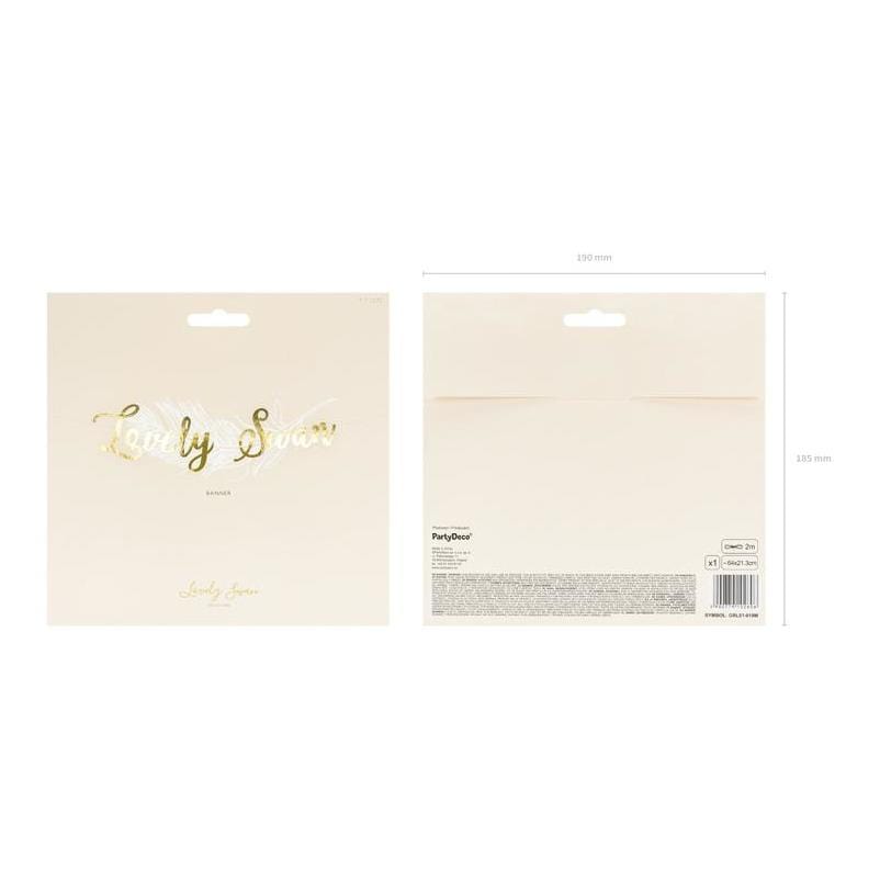 Party Deco Baner Lovely Swan 64x21,3cm - 4kidspoint.pl