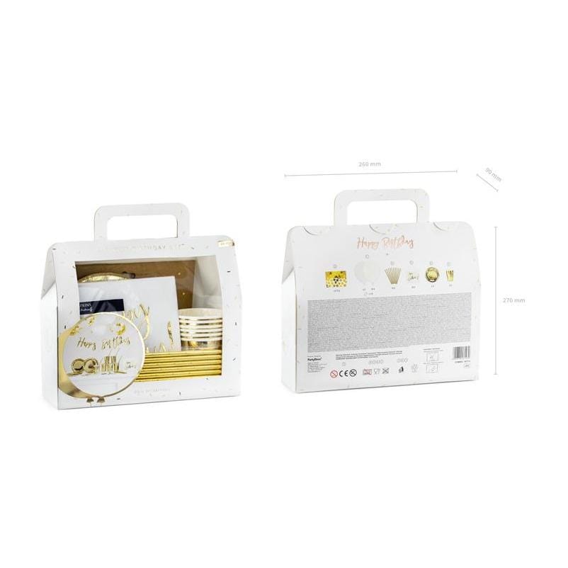 Party Deco Zestaw dekoracji urodzinowych złoty 60 elem. - 4kidspoint.pl