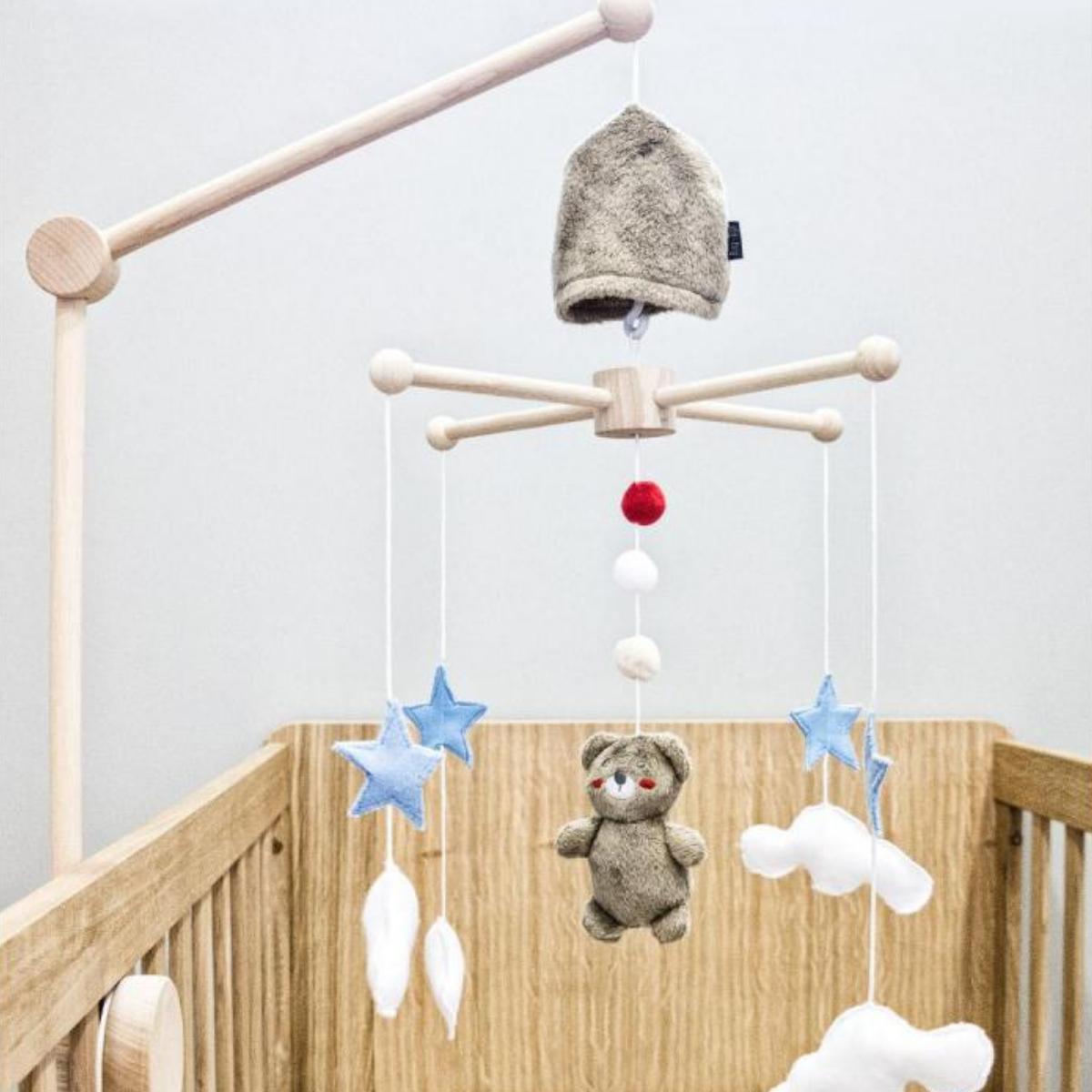 Muzpony Karuzela do łóżeczka z obrotową pozytywką My Teddy