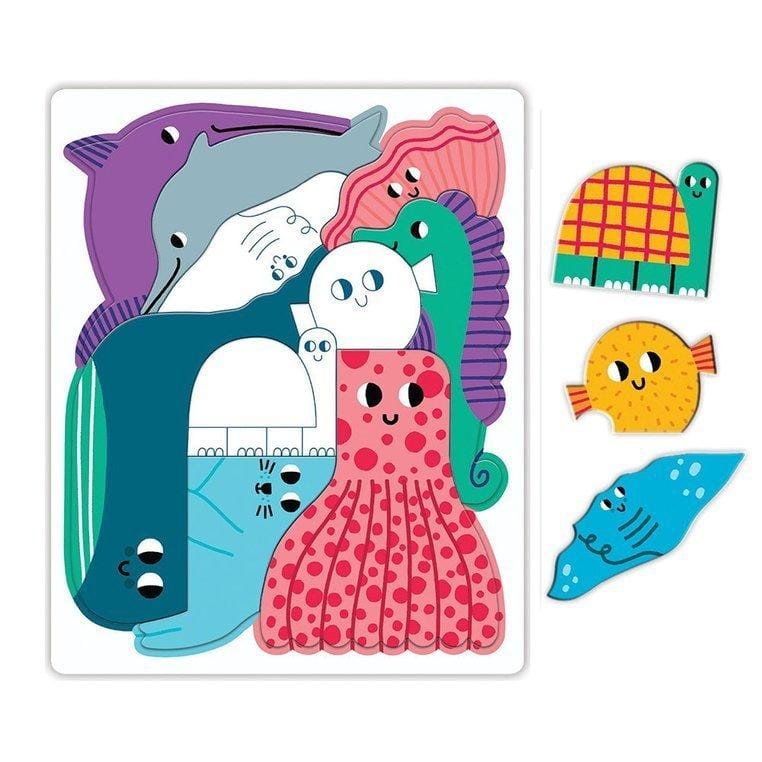 Mudpuppy Puzzle układanka Wszyscy razem Ocean 10 elementów