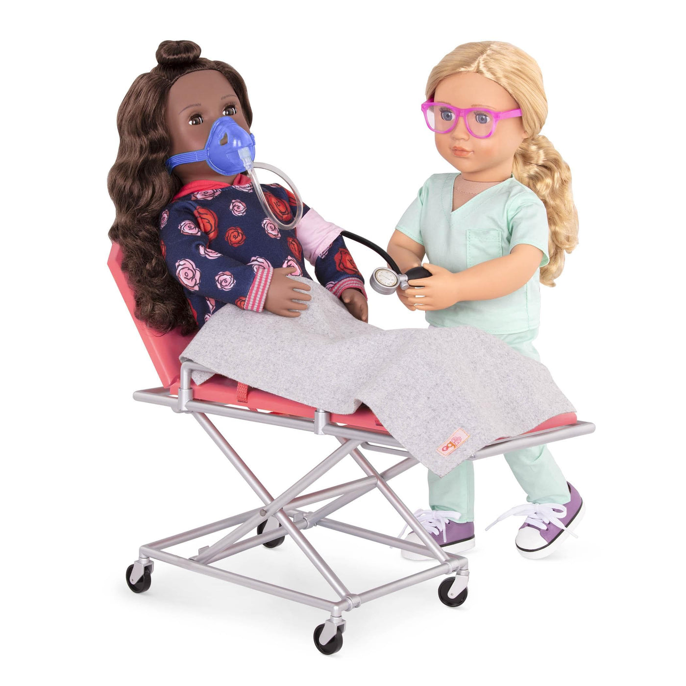 Our Generation Akcesoria dla lalki Medi Care zestaw medyczny z noszami i akcesoriami