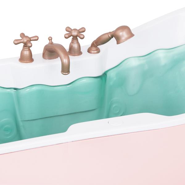 Our Generation Akcesoria dla lalki Bath & Bubbles Set wanna z odgłosami kąpielowymi i z przyborami do kąpieli