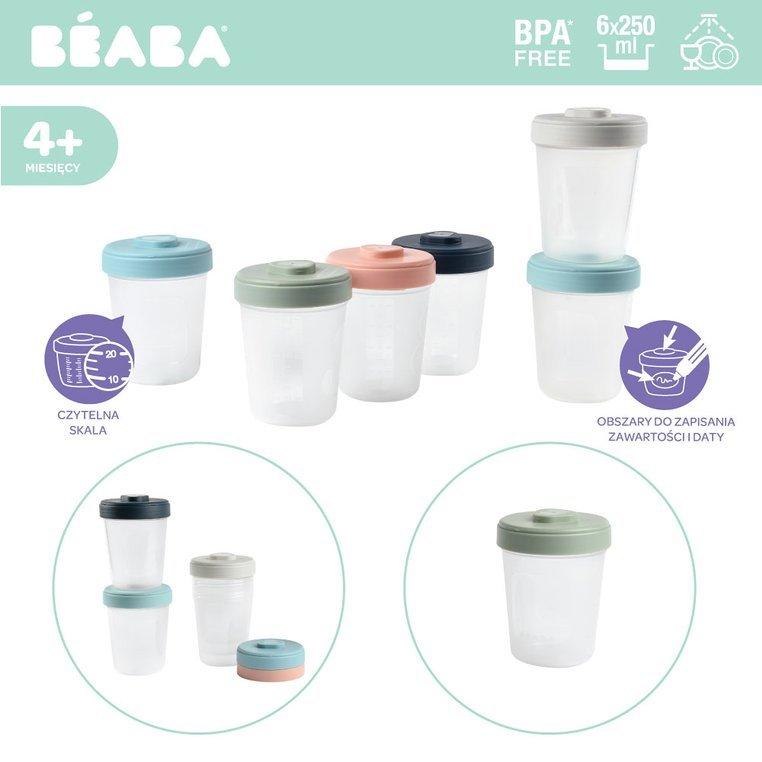 Beaba Zestaw słoiczków Clip 6 szt. (6x250ml) - 4kidspoint.pl