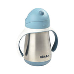 Beaba Butelka kubek niekapek stalowa ze słomką 250 ml windy blue