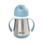 Beaba Butelka kubek niekapek stalowa ze słomką 250 ml windy blue