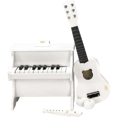 Vilac Białe pianino Instrument dla dzieci drewniany
