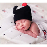 Lullalove Czapeczka dla maluszka MRB z uszkami i emblematem 0-1 m-cy - 4kidspoint.pl