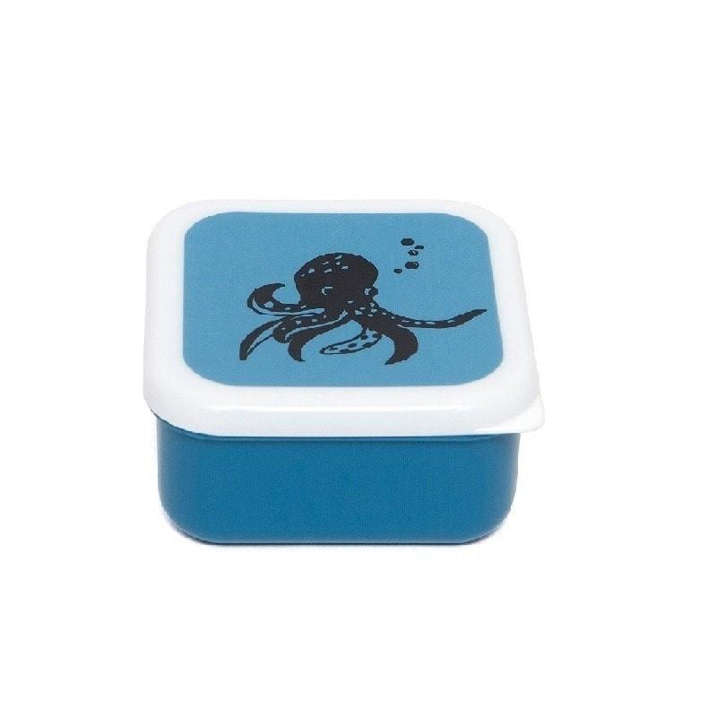 Petit Monkey Zestaw śniadaniówek Zwierzęta morskie deep blue