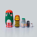 Petit Monkey Matrioszki drewniane 5 szt. Paddy & pals