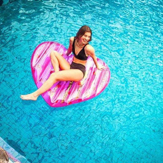 The Swim Essentials Luksusowy materac do pływania Serce Dots