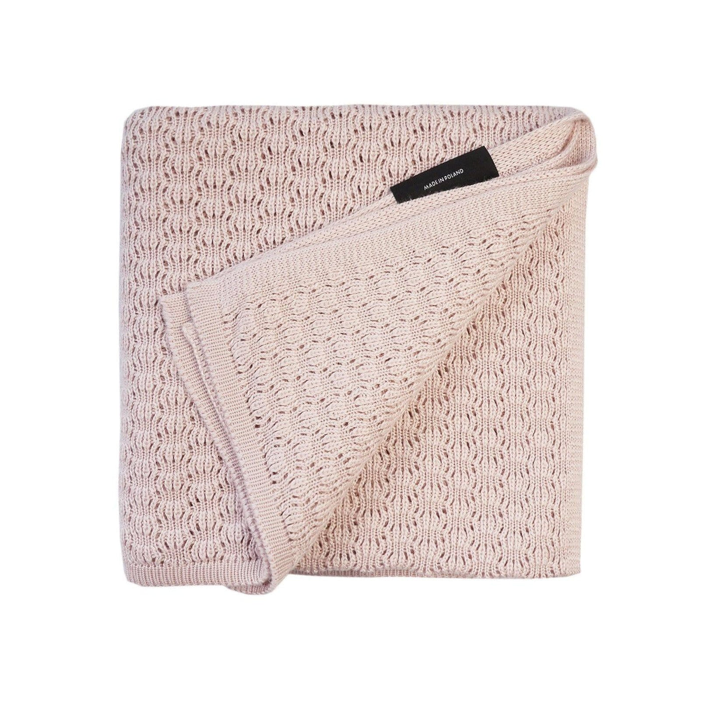 Lullalove Lekki otulacz kocyk bambusowy 90x90 cm motylek pudrowy beż