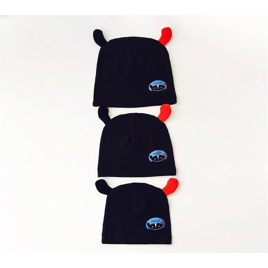 Lullalove Czapeczka dla maluszka MRB z uszkami i emblematem 0-3 m-cy - 4kidspoint.pl
