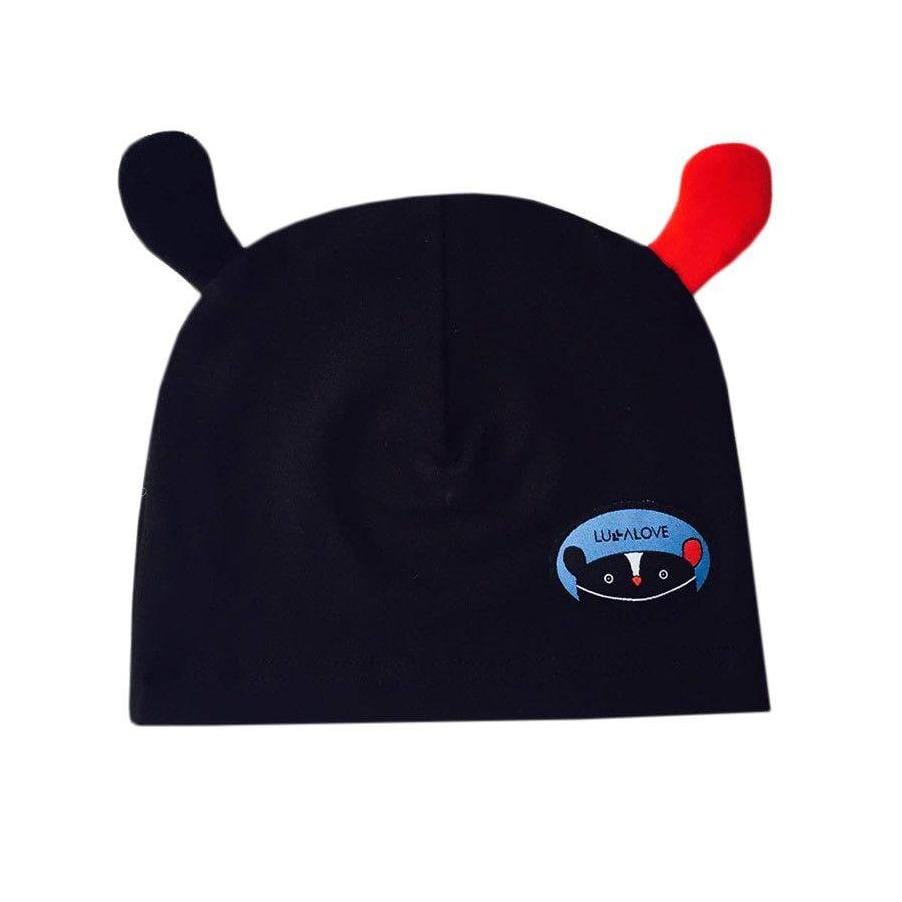Lullalove Czapeczka dla maluszka MRB z uszkami i emblematem 0-3 m-cy - 4kidspoint.pl