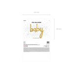 Party Deco Balon foliowy Baby, złoty, 73,5x75,5cm