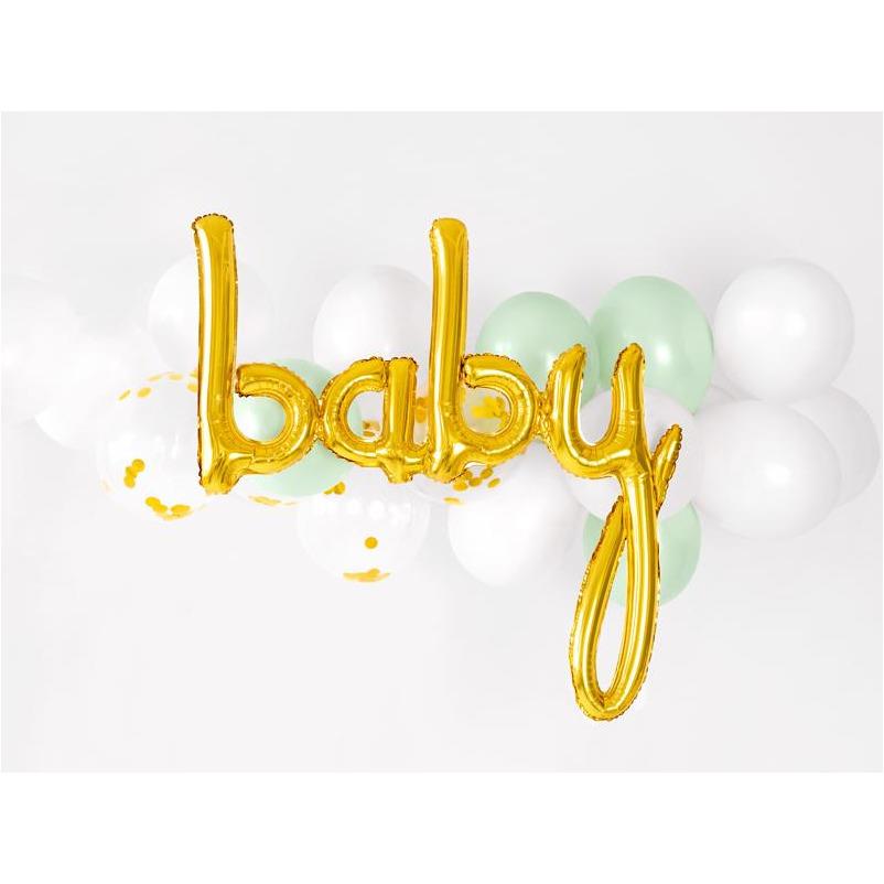Party Deco Balon foliowy Baby, złoty, 73,5x75,5cm
