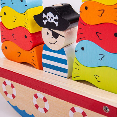 Bigjigs Toys Zabawka zręcznościowa Łódź piracka