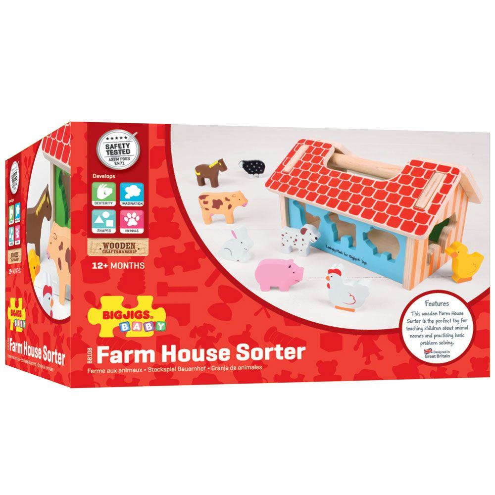 Bigjigs Toys Sorter drewniany Farma