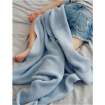 Memi Bambusowy kocyk baby blue 80x100