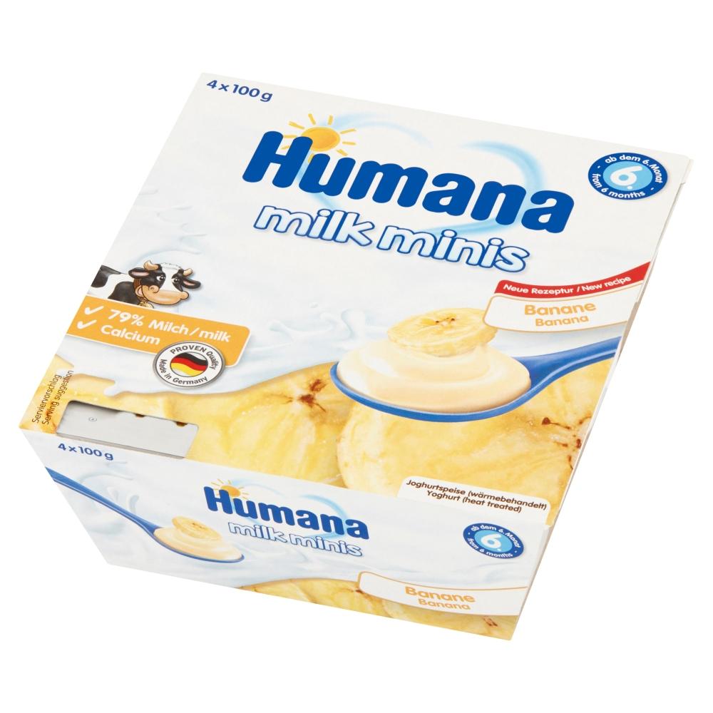Humana Deserki mleczne Milk Minis o smaku bananowym