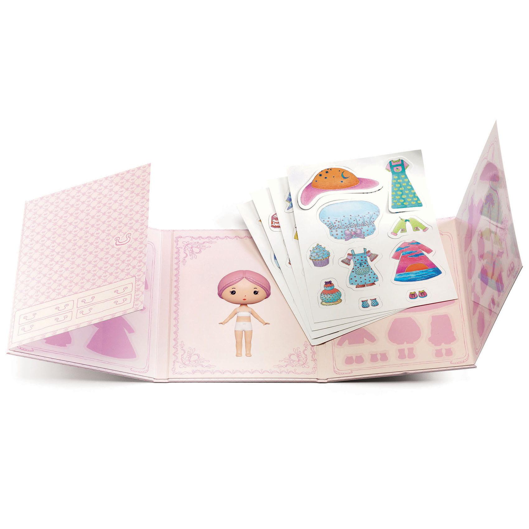 Djeco Naklejki wielokrotnego użytku dla dzieci Miss Lilypink