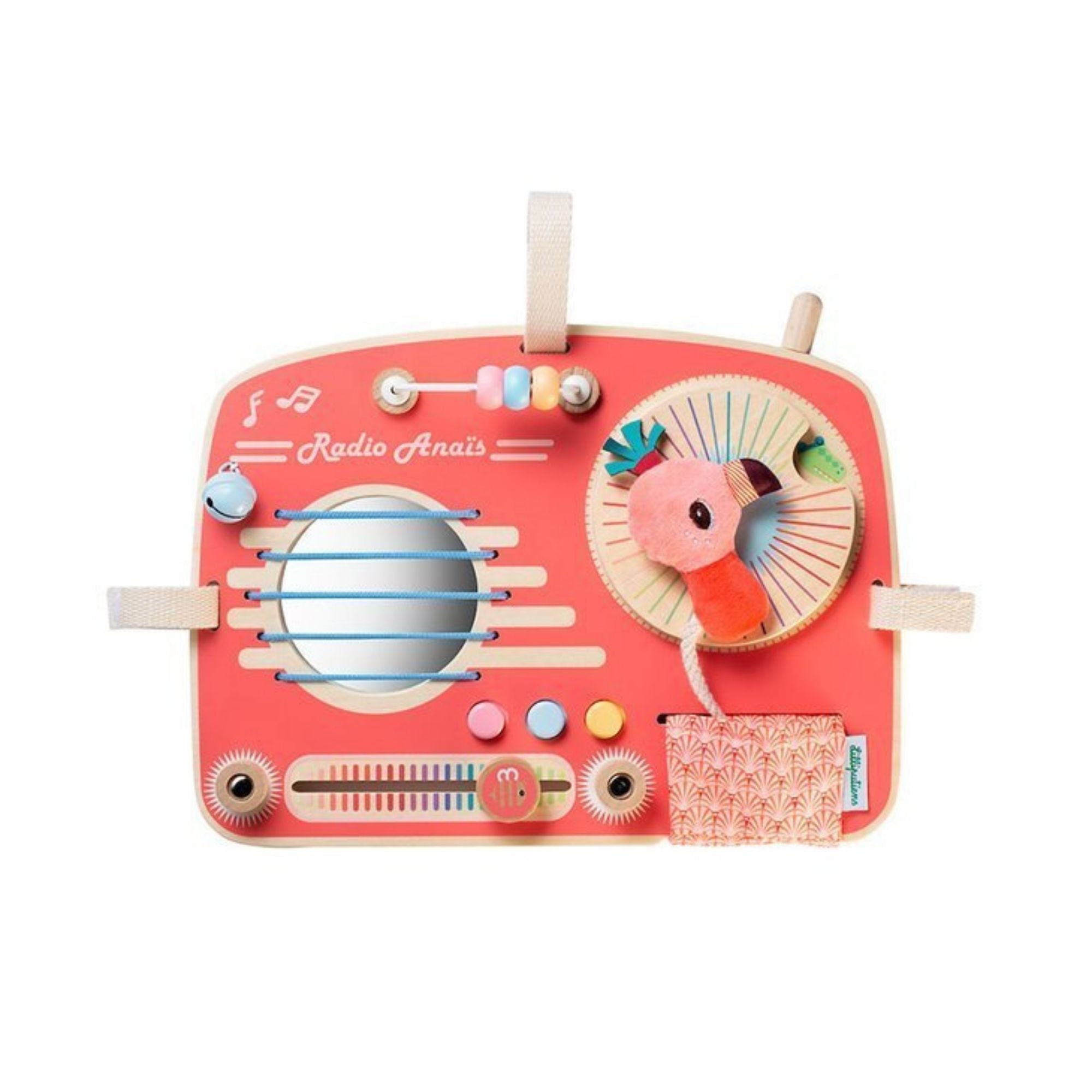 Lilliputiens Tablica manipulacyjna dla dzieci Radio Flaming Anais 9m+ - 4kidspoint.pl